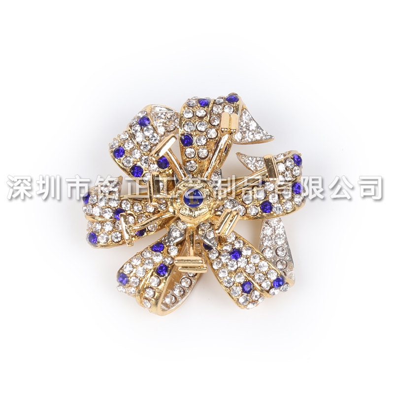 金属镶钻胸针
